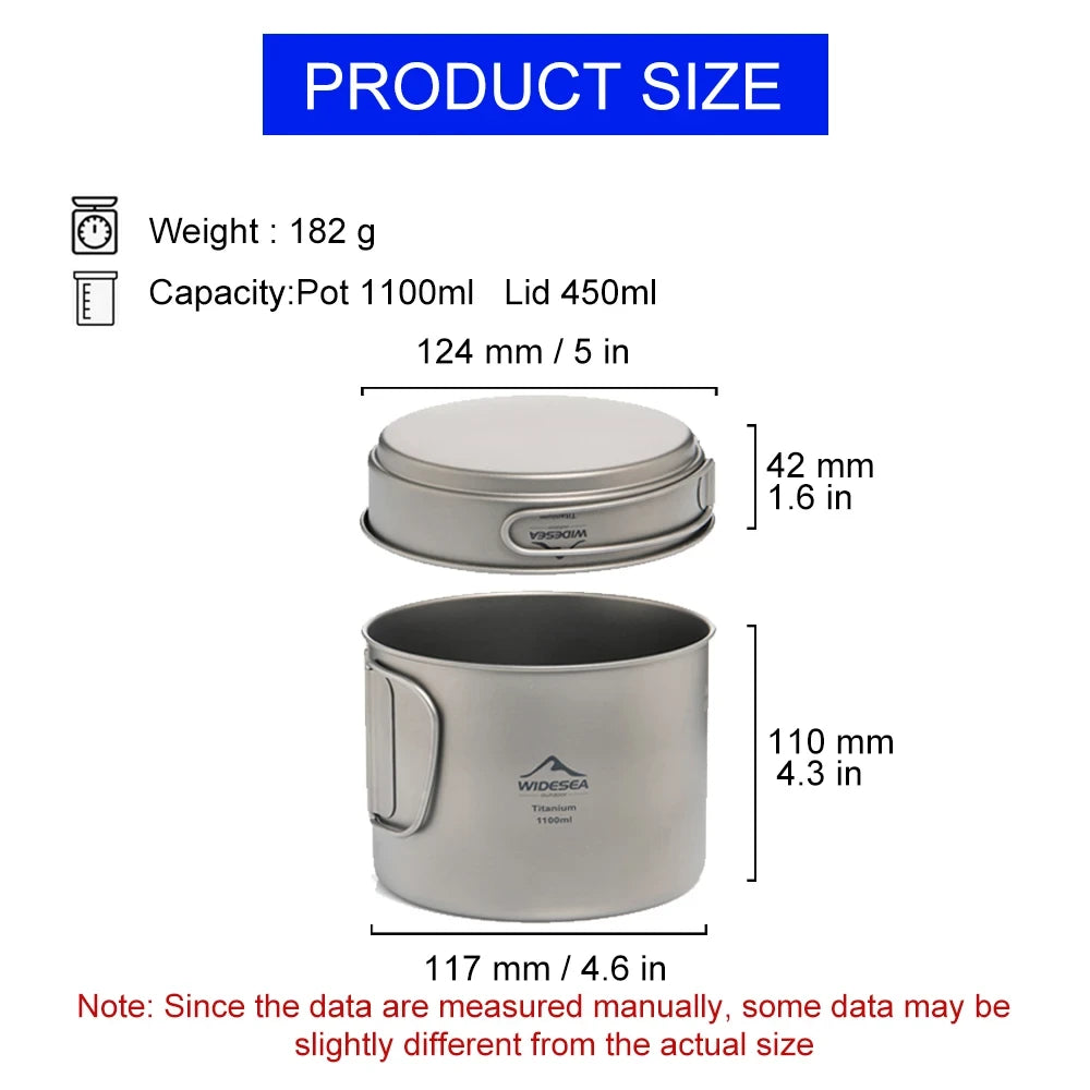 Ultralight Titanium Camping Pot
