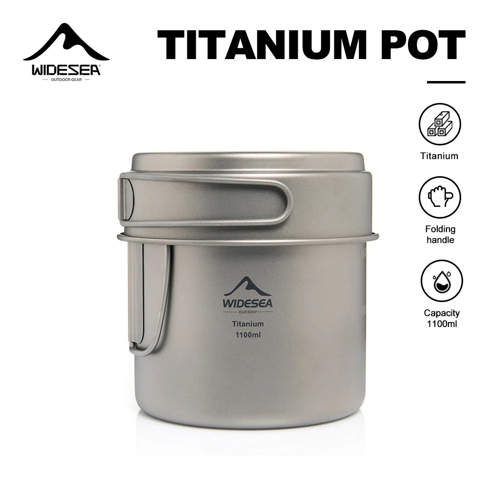 Ultralight Titanium Camping Pot
